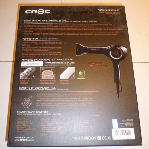 Croc 2K2 Infrared Hair Dryer (New!) - Picture 7 of 7